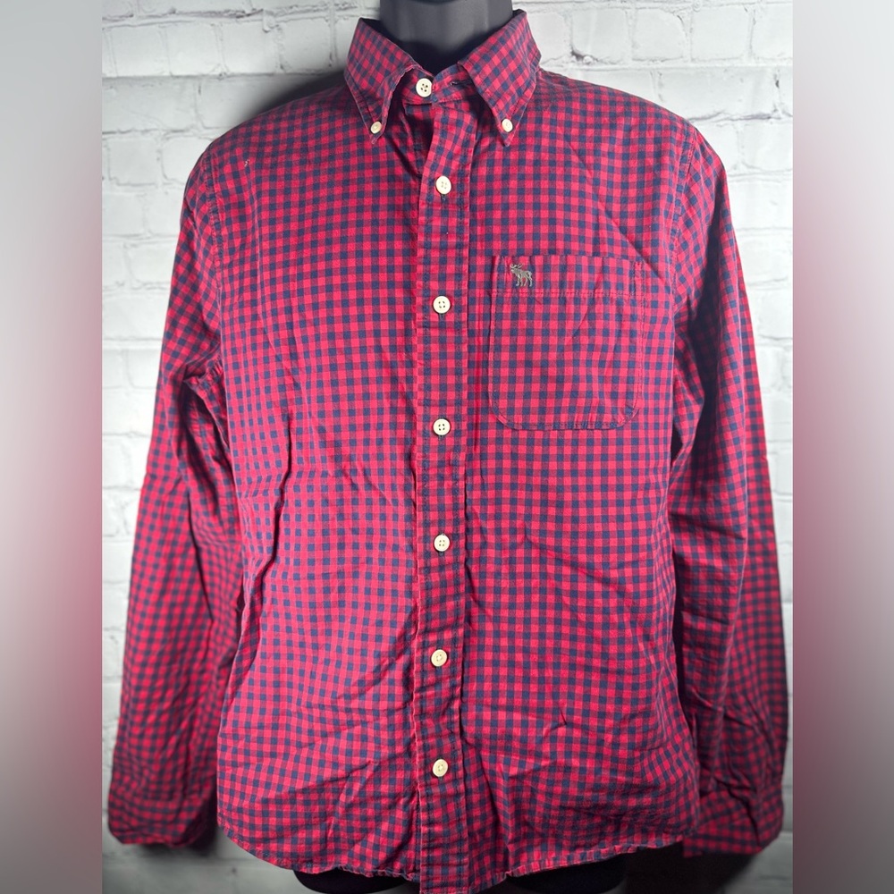 VTG Abercrombie & Fitch Red and Blue Plaid Shirt